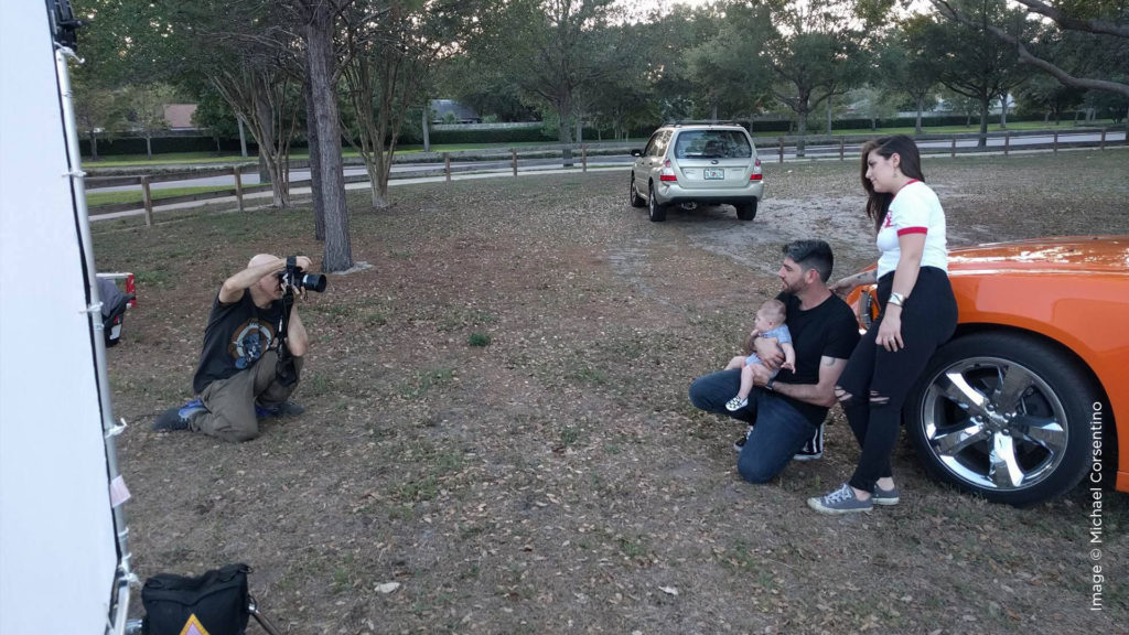 Lighting the Rock and Roll Family Portrait