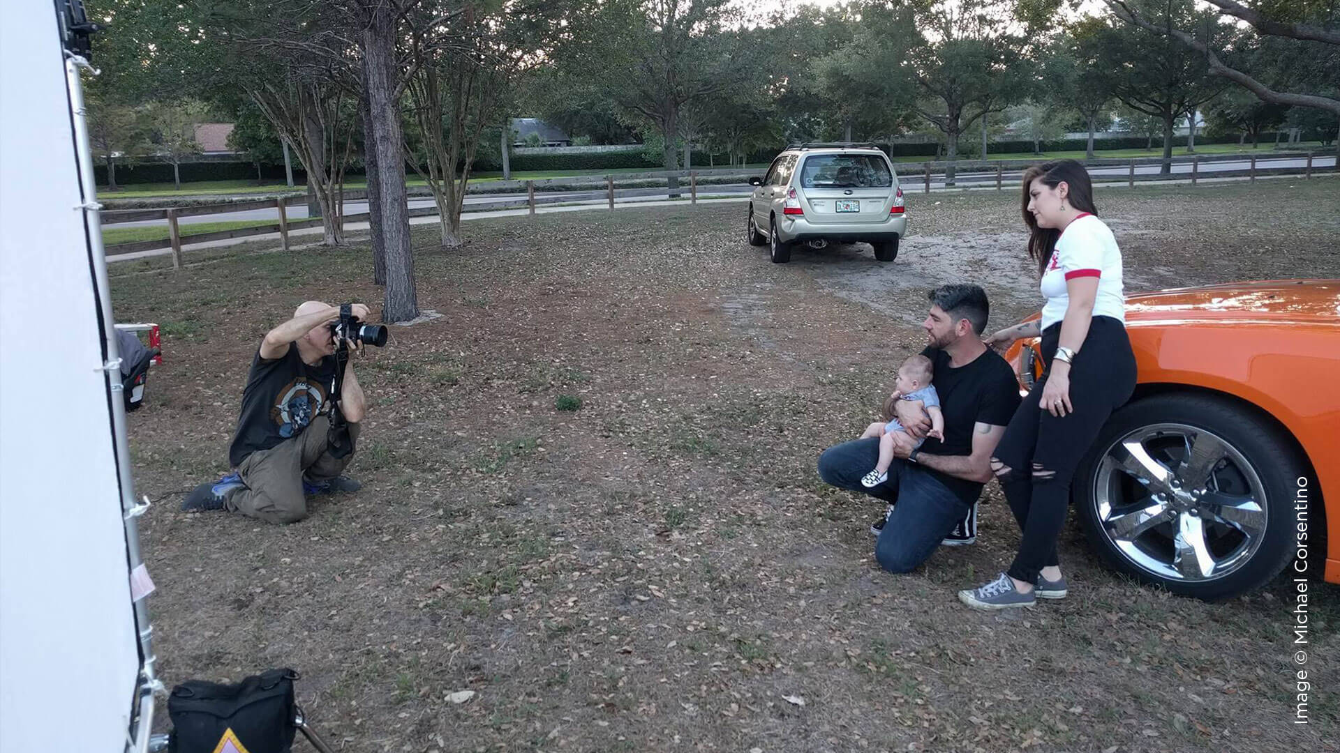 Lighting the Rock and Roll Family Portrait