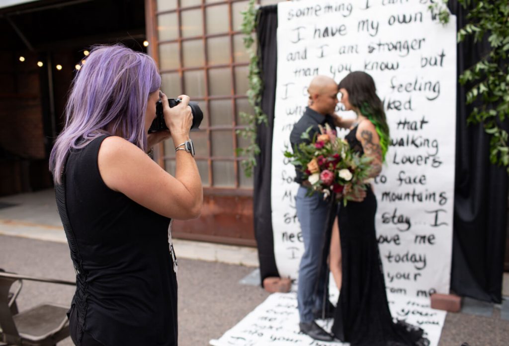 Behind the scenes stylized bridal shoot