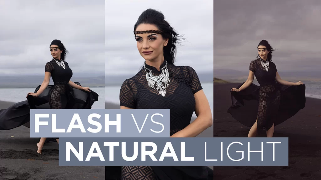 off camera flash vs natural light fashion portraits thumbnail