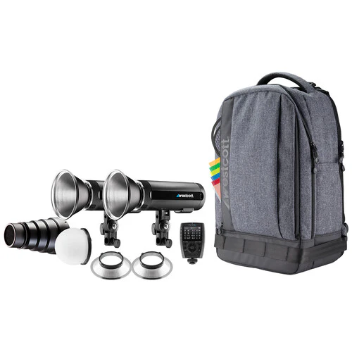 westcott fj200 strobe 2 light backpack kit with fj x3m universal wireless trigger