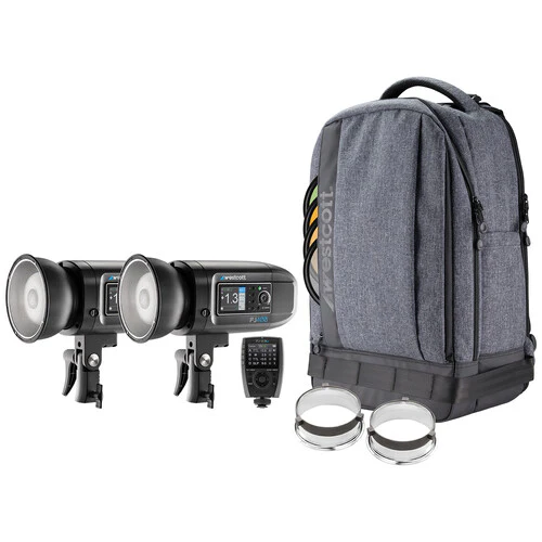 westcott fj400 strobe 2 light backpack kit with fj x3m universal wireless trigger