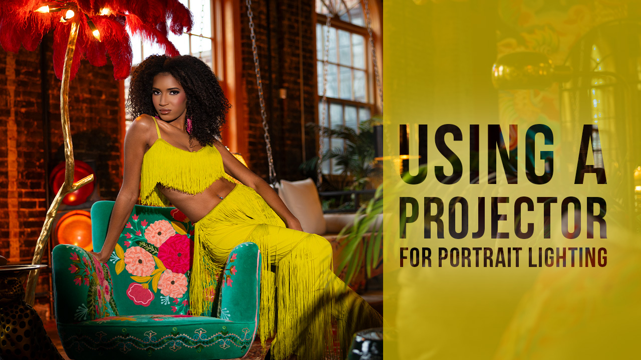 portraits lighting using a projector